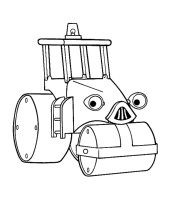 A coloring page of bob the builder